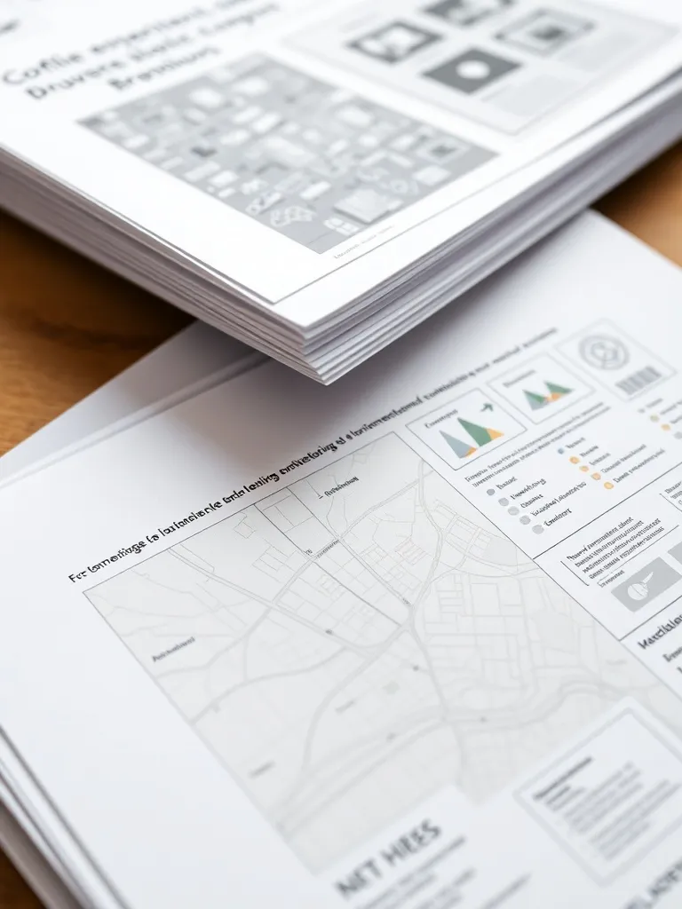 A stack of official government documents with a focus on a p