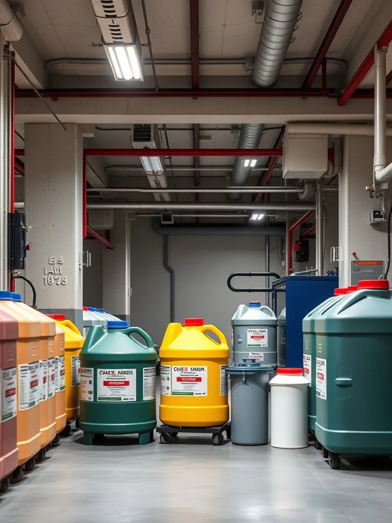 Industrial chemical containers and professional cleaning age
